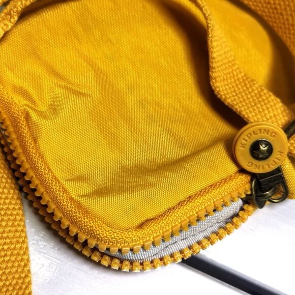 reduced Kipling TALLY brand new mobile phone bag crossbody bag vivid yellow - Picture 12 of 15